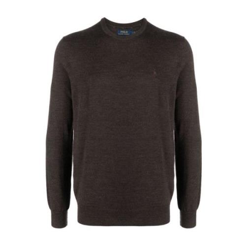 Ralph Lauren Brun Heather Pullover Sweater Brown, Herr