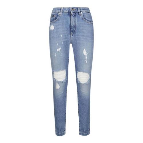 Dolce & Gabbana Audrey Denim Stretch Jeans med Revor Blue, Dam