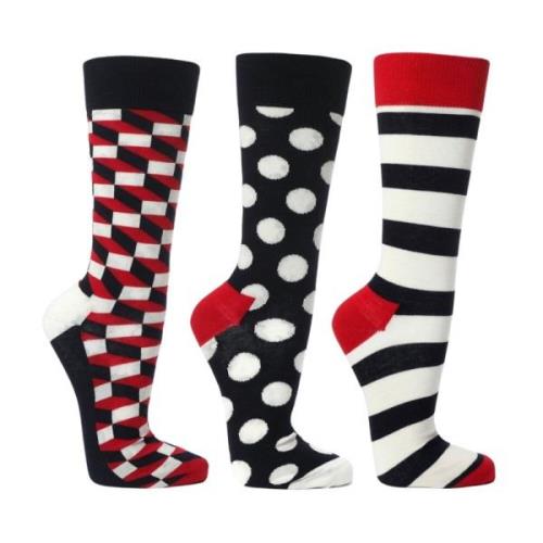 Happy Socks 3-Pack Mönstrade Strumpor Set Multicolor, Dam