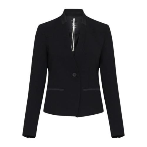 Marella Svart Crêpe Blazer Miranda Black, Dam