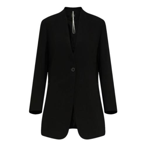 Marella Svart Lång Blazer Jacka Black, Dam