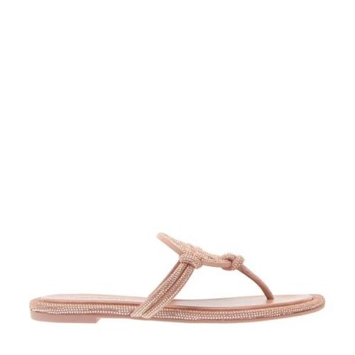 Tory Burch Rosa Sandaler med Strassdetalj Pink, Dam