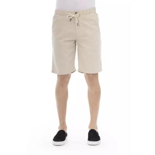 Baldinini Trendiga Beige Bomullsshorts Beige, Herr