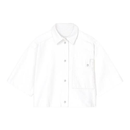 Aeron Denim Skjortjacka med Ficka White, Dam