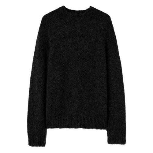 Jil Sander Svart Alpacka Ull Jumper Black, Herr