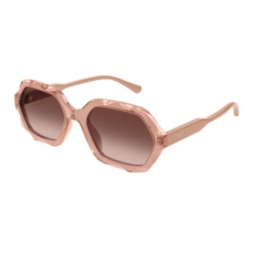 Chloé Vintage hexagonal acetatglasögon Pink, Dam