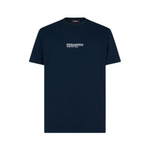 Dsquared2 Cool Fit Rund Hals Kortärmad T-shirt Blue, Herr