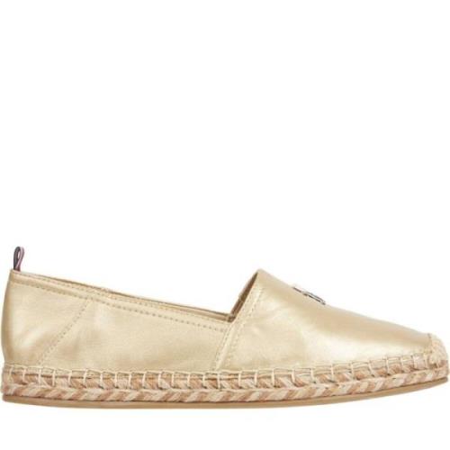 Tommy Hilfiger Guld Platt Espadriller Dam Skor Yellow, Dam