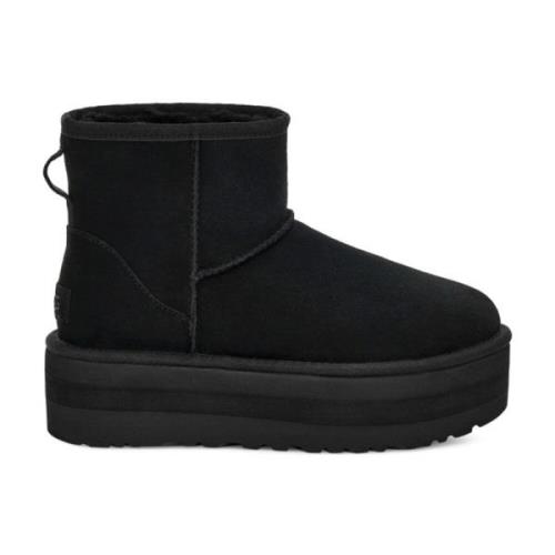 UGG Svarta Plattform Ankelboots Black, Dam