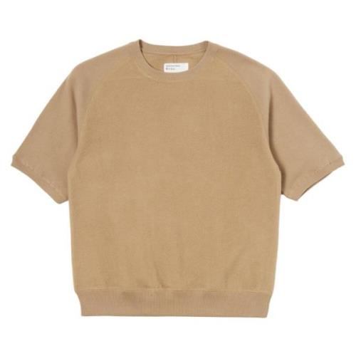 Universal Works Vintage Brush Back Sweatshirt Beige, Herr