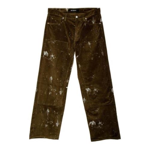 Misbhv Vita Splatter Straight Leg Byxor Green, Herr