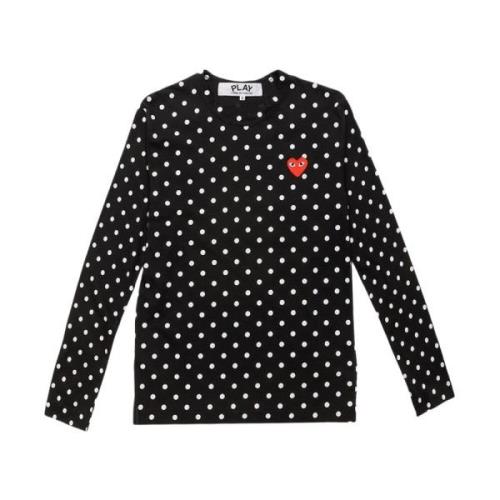 Comme des Garçons Play Polka Dot T-Shirt - Svart/Vit Black, Herr