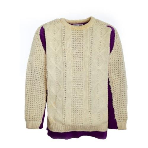 Needles Round-neck Knitwear Beige, Herr