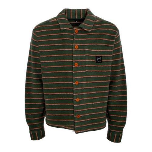 Brain Dead Sherpa Overshirt med Kentkrage Multicolor, Herr