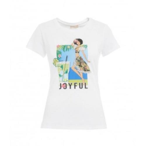Liu Jo Vit T-shirts och Polos Kollektion White, Dam