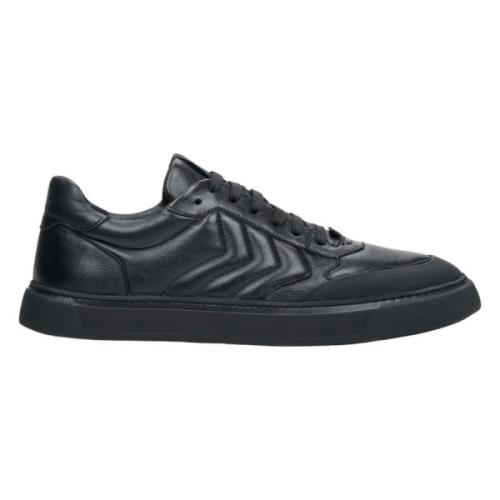 Estro Herr Svart Läder Låg-Top Sneakers Er00111760 Black, Herr