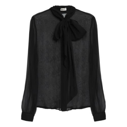 Saint Laurent Klassisk Skjorta Black, Dam