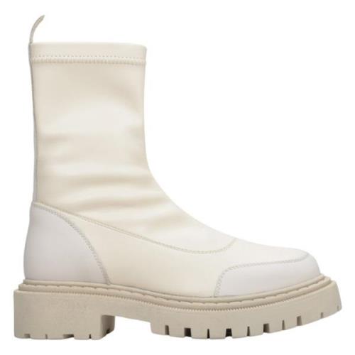 Estro Ljus Beige Äkta Läder Dam Slip-on Ankelboots Er00113459 Beige, D...