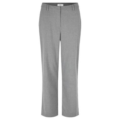 Envii Grå High Waisted Basic Byxor Gray, Dam