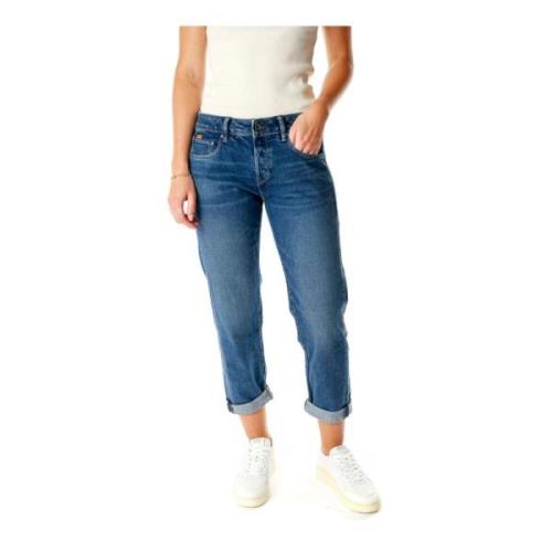 G-star Cropped Boyfriend Fit Mid Waist Jeans Blue, Dam