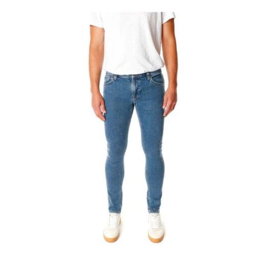 Nudie Jeans Mid Waist Skinny Fit Jeans Blue, Herr