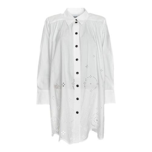 Ganni Shirt Dresses White, Dam