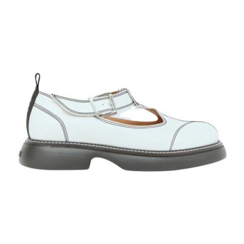 Ganni Casual Mary Jane Skor White, Dam