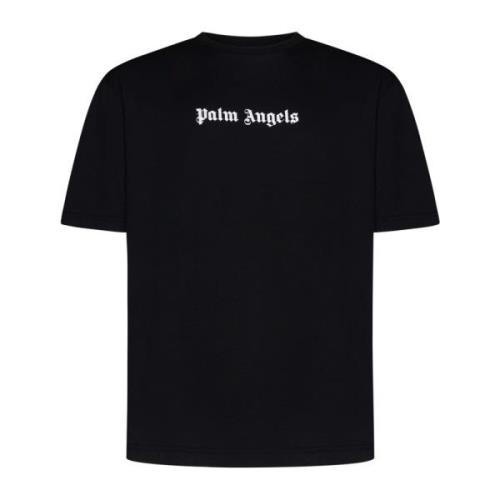 Palm Angels Svart Logo Slim Tee T-shirts Polos Black, Herr