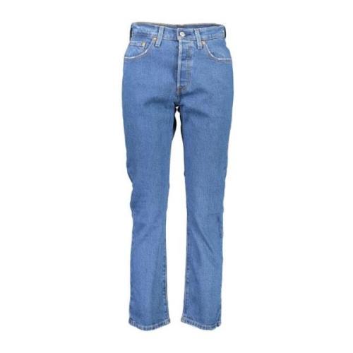 Levi's Blå Bomull 5-Ficka Jeans med Logo Blue, Dam