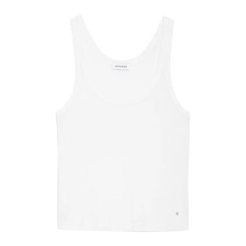 Anine Bing Off White Tank Top Brine Model White, Dam