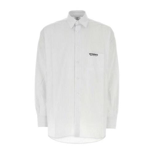 Vetements Poplin Oversize Skjorta White, Herr