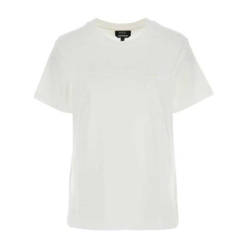 A.p.c. Klassisk Vit Bomull T-shirt White, Dam