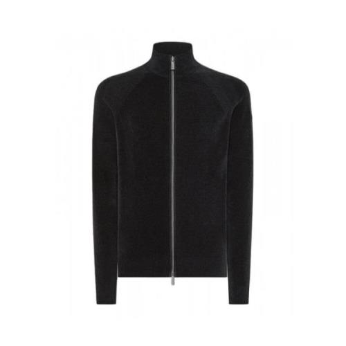 RRD Hög Hals Velvet Full Zip Tröja Black, Herr