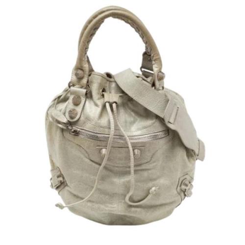 Balenciaga Vintage Pre-owned Laeder handvskor Gray, Dam