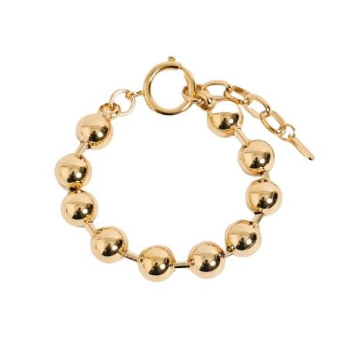 Malababa Guld Kedja Armband Ball Design Yellow, Dam