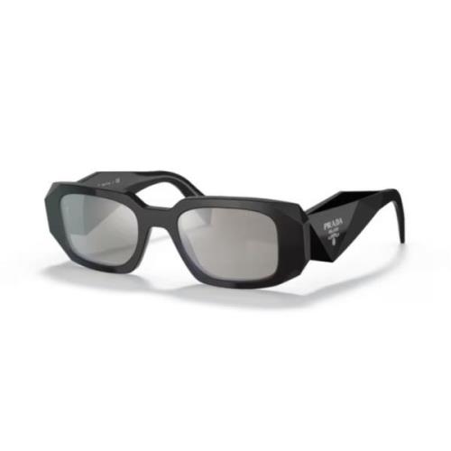 Prada Stiliga Solglasögon Svart Ram Black, Unisex