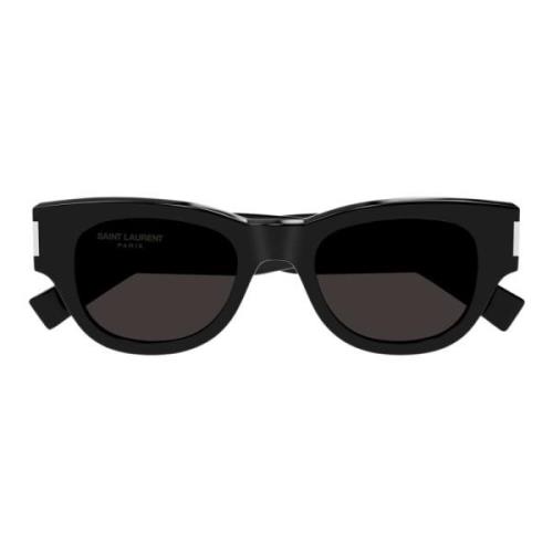 Saint Laurent Djärv Oval Svarta Solglasögon Black, Dam