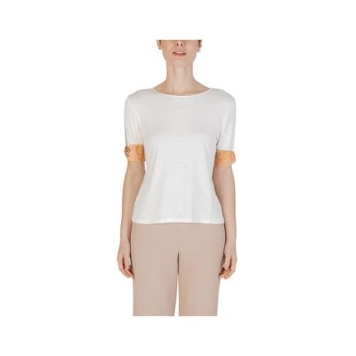 Alviero Martini 1a Classe Karttryck T-shirt Beige Beige, Dam