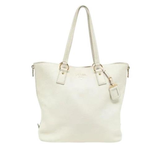 Prada Vintage Pre-owned Laeder totevskor White, Dam