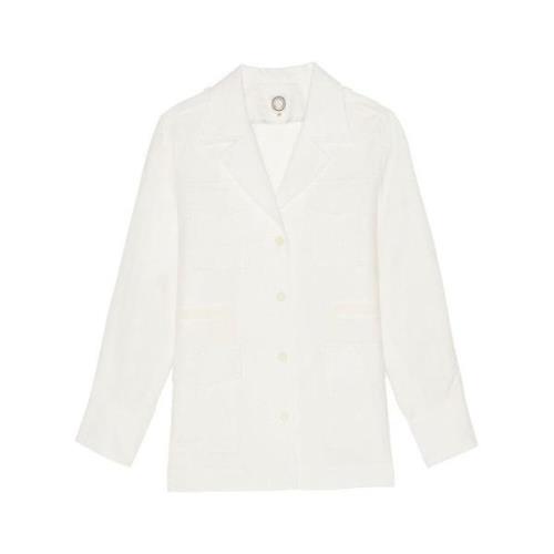 Ines De La Fressange Paris Cream Neva jacket White, Dam