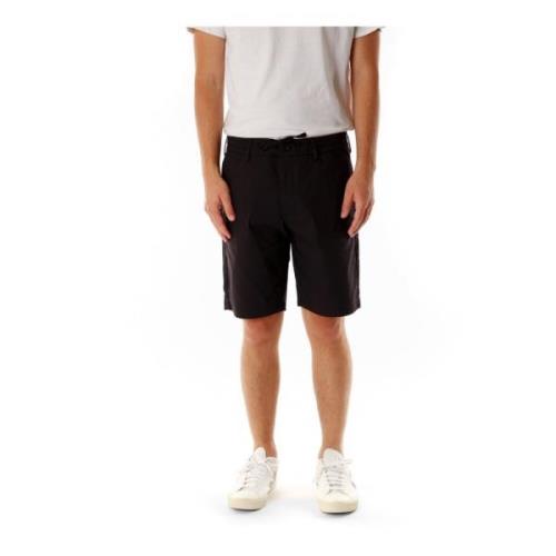 Nn07 Shorts med medelhög midja och elastisk midja Black, Herr