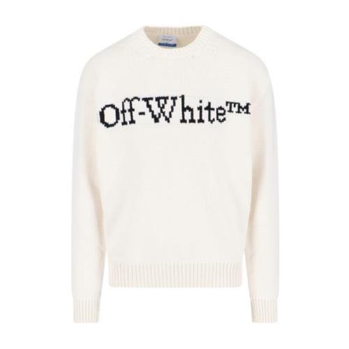 Off White Vit Sweater Kollektion White, Herr