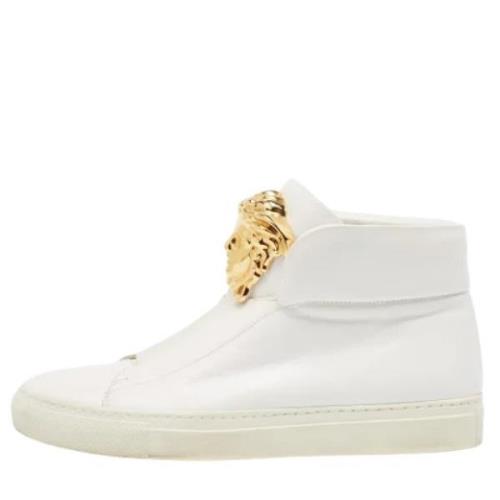 Versace Pre-owned Pre-owned Laeder sneakers White, Dam