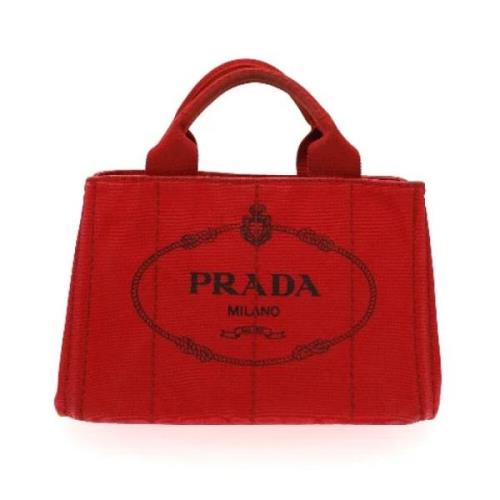 Prada Vintage Pre-owned Tyg prada-vskor Red, Dam