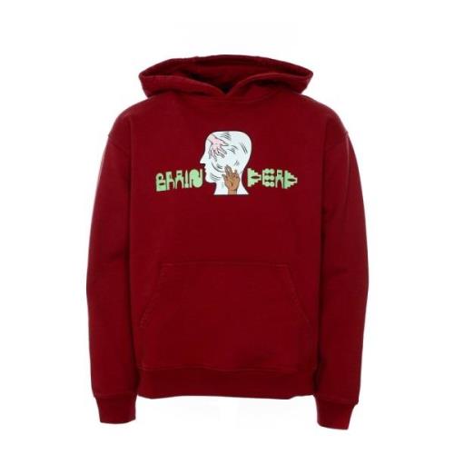 Brain Dead Handheld hoodie Red, Herr