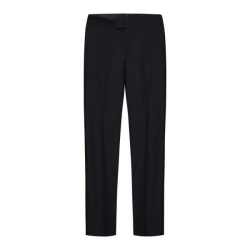 Lardini Svarta Ullbyxor Tapered Ben Black, Herr