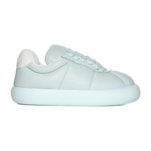 Marni Isblå Läder Sneakers Blue, Herr