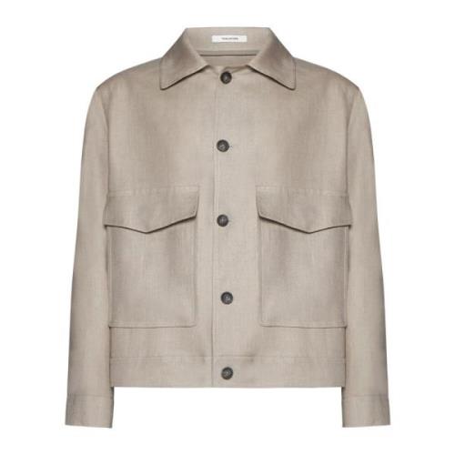 Tagliatore Dove Grey Short Coat Gray, Herr