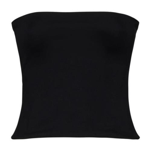 Wardrobe.nyc Svart Top med Opaque Tube Black, Dam