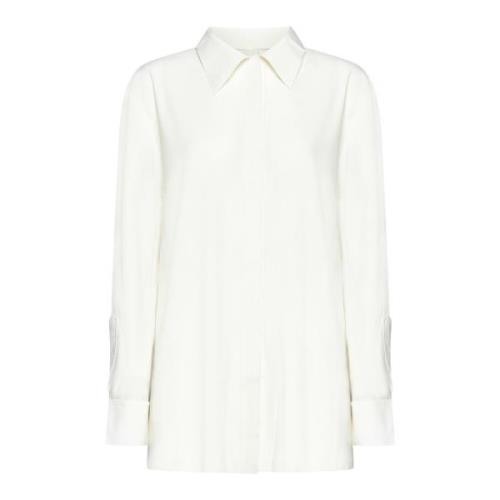 Norma Kamali Vit Button-Up Skjorta White, Dam